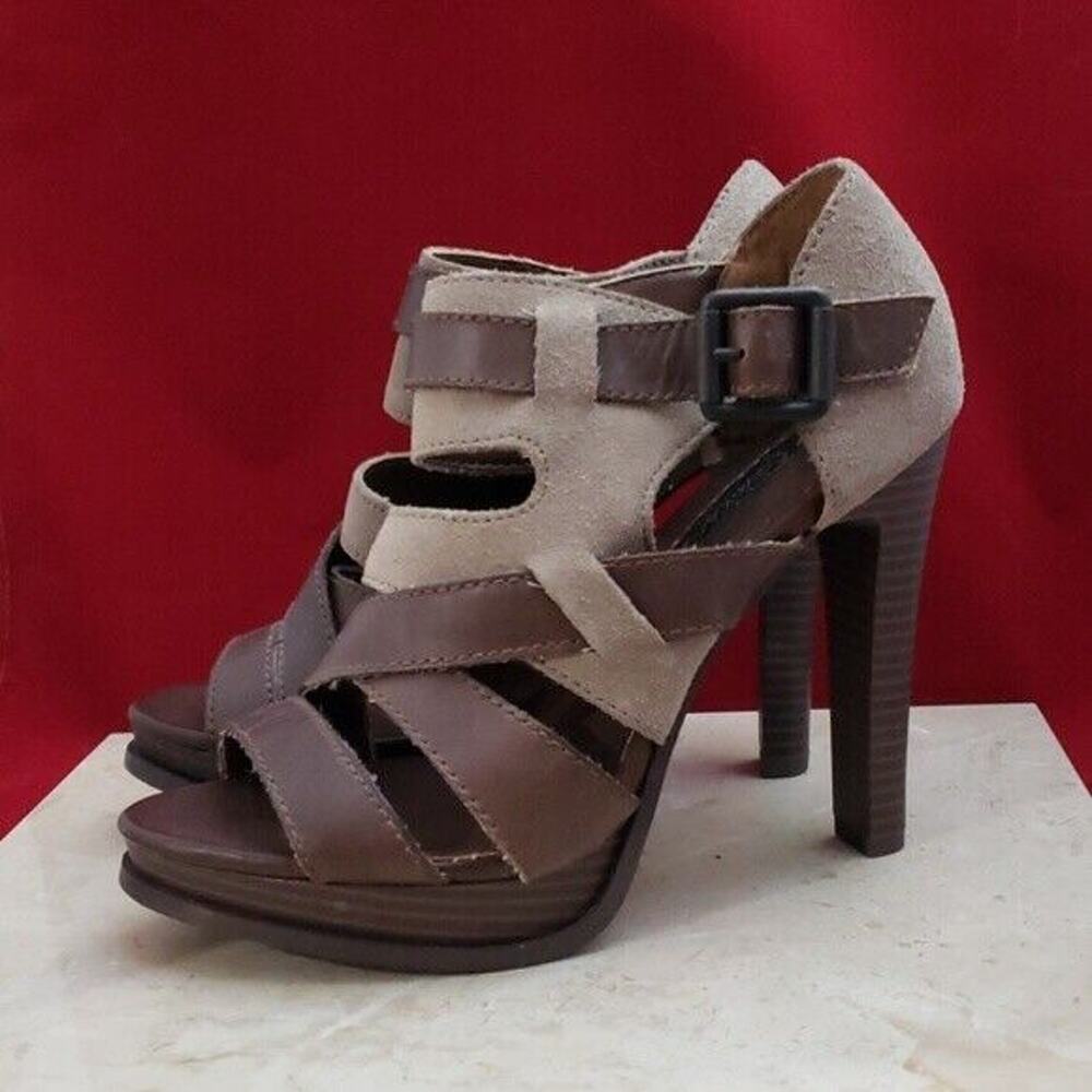 Calvin Klein Jeans Heels Two Tone Brown Heels - Size 7.5
